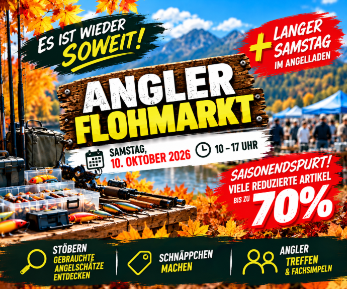 Anglerflohmarkt 2026 bei Königsfischer Angelsport am Weißensee in Füssen